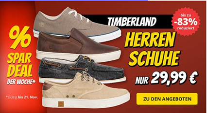 Bild zu Timberland Herren Schuhe für 29,99€ (zzgl. eventuell 3,95€ Versand)