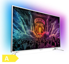 Bild zu Philips 55PUS6501/12 139,7 cm (55 Zoll) Ultraflacher Android 4K-Fernseher mit 2-seitigem Ambilight und PixelPrecise Ultra HD hellsilber [Energieklasse A] für 666€