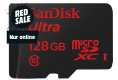 Bild zu SANDISK microSDXC Ultra 128GB Speicherkarte für 29€