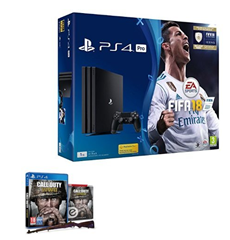 Bild zu Amazon.co.uk: Playstation Pro 1TB + FIFA 18 + Call of Duty®: WWII für 341,16€