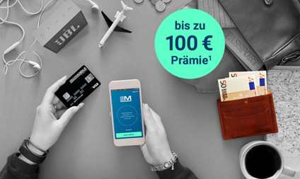 Bild zu 1822MOBILE: kostenloses mobiles Girokonto + bis zu 100€ Prämie + Visa Kreditkarte kostenfrei