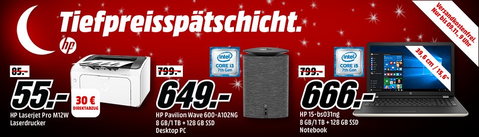 Bild zu Media Markt Tiefpreisspätschicht mit reduzierten Artikeln von HP