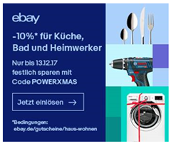 Bild zu eBay: 10% Rabatt auf ausgewählte Händler aus der Kategorie Haushaltsgeräte, Heimwerken und Kochen & Genießen