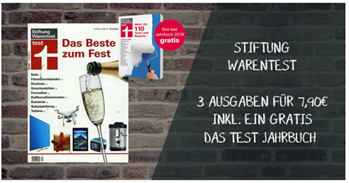 Bild zu [nur 300x] 3 Ausgaben der Zeitschrift “test” für 7,90€ + test Jahrbuch 2018 gratis