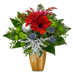 Bild zu Blume Ideal: Blumenstrauß “Weihnachtsgruß” (über 30cm Durchmesser) für 19,98€