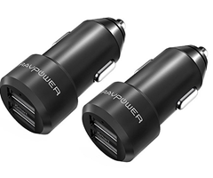 Bild zu RAVPower 2-Pack USB Kfz Ladegerät für 7,99€