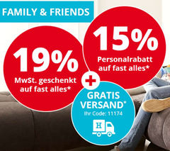 Bild zu Möbel Höffner: 28,57% Rabatt auf (fast) Alles + gratis Versand