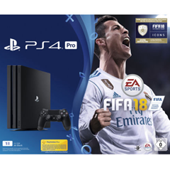 Bild zu SONY PlayStation 4 Pro 1TB Schwarz + FIFA 18 + PS Plus 14 Tage für 296,65€ (Vergleich: 393,95€)