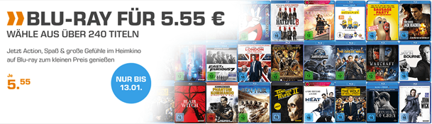 Bild zu Saturn: über 240 Blu-rays für je 5,55€