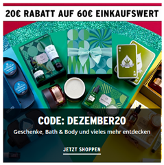 Bild zu The Body Shop: 20€ Rabatt ab 60€ Bestellwert