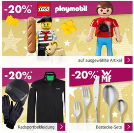 Bild zu Karstadt Wochenendkracher mit verschiedenen Rabatten, z.B. 20% Rabatt auf WMF usw.