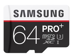 Bild zu Samsung Pro Plus 64 GB microSDXC Speicherkarte (95 MB/s, Class 10, UHS-I, U3) für 34,90€ inkl. Versand (Vergleich: 43,89€)