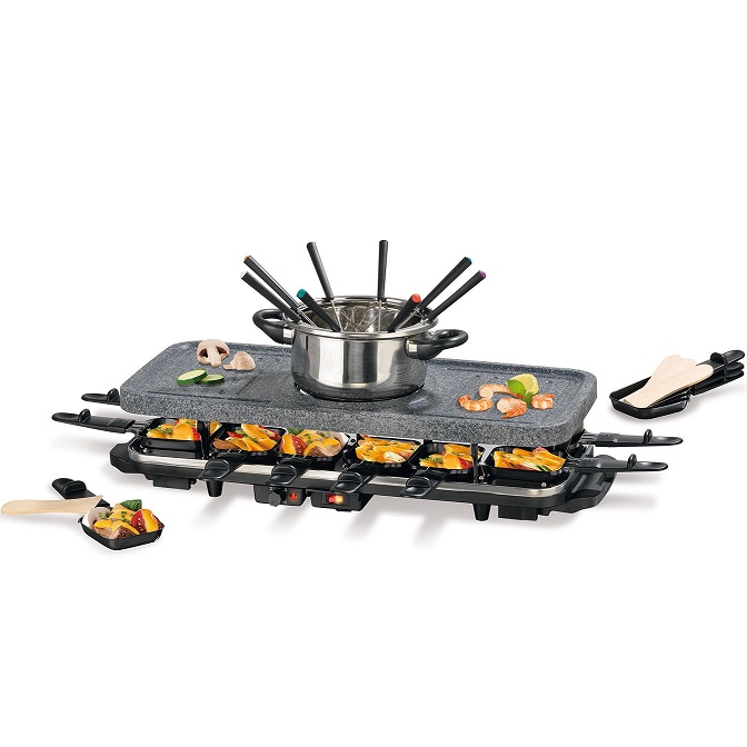 Bild zu 12 Personen GOURMETmaxx Raclette und Fondue Set für 49,99€