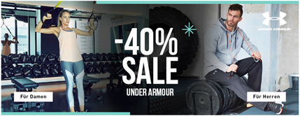 Bild zu My-Sportswear: 40% Rabatt auf alle Under Armour Artikel + kostenlose Lieferung