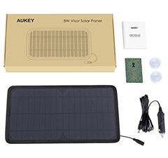 Bild zu AUKEY Mini Solar Ladegerät, 8W mit 12V Steckdose-Stecker und Kabel für die Autobatterie für 9,99€