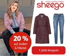 Bild zu Sheego: 20% Rabatt auf alle Jacken & Mäntel