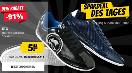 Bild zu SportSpar: Deal des Tages – ETO Herren Sneaker für je 5,55€ zzgl. 3,95€ Versand