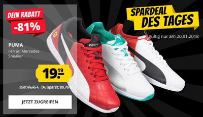 Bild zu PUMA Scuderia Ferrari Evo Speed 1.4 Herren Sneaker für 23,14€ inklusive Versand (Vergleich ab 49,90€)