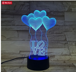 Bild zu 3D Licht mit der Aufschrift “Love” + Herzluftballons für 7,97€