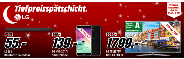 Bild zu Media Markt Tiefpreisspätschicht mit reduzierten Artikeln aus dem Hause LG