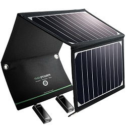 Bild zu RAVPower 16 Watt Outdoor Solarladegerät mit zwei iSmart-USB-Ports für 34,99€