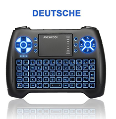 Bild zu ANEWKODI kleine kabellose beleuchtete Tastatur inkl. Maus-Touchpad für 10€