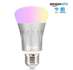 Bild zu Smart LED RGB Wifi Lampe mit E27 Sockel (läuft mit Amazon Echo) für 13,99€