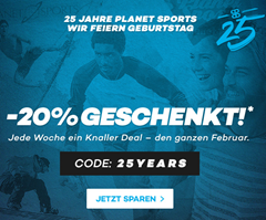 Bild zu 25 Jahre Planet Sport mit 20% Rabatt auf fast Alles (auch auf bis zu 70% reduzierte Artikel)