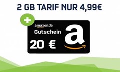 Bild zu [letzte Chance] Vodafone Smart Surf mit einer 2GB Datenflat + 50 Freiminuten + 50 SMS + 20€ Amazon.de Gutschein für 4,99€/Monat