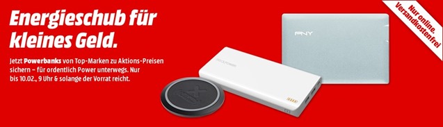 Bild zu MediaMarkt: Powerbanks zu reduzierten Preisen