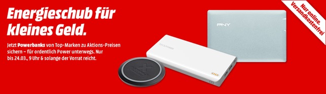 Bild zu MediaMarkt: Powerbanks zu reduzierten Preisen