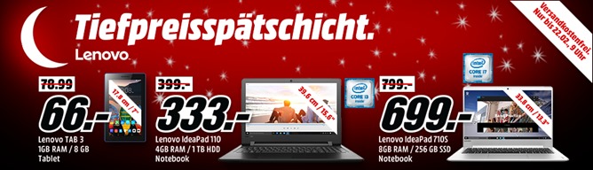 Bild zu MediaMarkt Tiefpreisspätschicht mit Angeboten von Lenovo