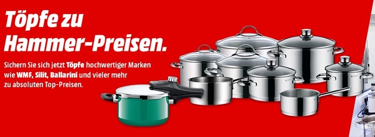 Bild zu MediaMarkt: Töpfe aus dem Hause WMF, Silit und Ballarini zu reduzierten Preisen