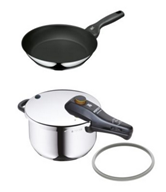 Bild zu WMF Schnellkochtopf Perfect (22cm) + Bratpfanne (24cm) für 89,95€