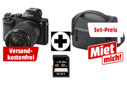 Bild zu SONY Alpha 7 KB Kit + Tasche + Speicherkarte Systemkamera 24.3 Megapixel mit Objektiv 28-70 mm f/5.6, 7.5 cm Display , WLAN für 888€ (Vergleich nur Kamera = 998,99€)