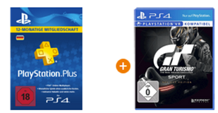 Bild zu Saturn Late Night, so z.B. PlayStation Plus Card 12 Monate + Gran Turismo Sport Day 1 Edition für 54,99€