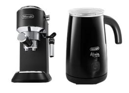 Bild zu DELONGHI EC 685.BK Dedica Style Espressomaschine + DELONGHI EMF 2 Alicia Latte Milchaufschäumer für 159€