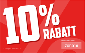 Bild zu Zoro.de: dieses Wochenende 10% Rabatt auf Alles