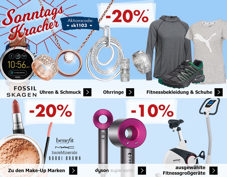 Bild zu Karstadt SonntagsKracher, z.B. 20% Rabatt auf Uhren und Schmuck