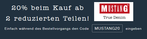 Bild zu Mustang: Sale mit bis zu 50% Rabatt auf ausgewählte Artikel + 20% Extra-Rabatt beim Kauf von zwei reduzierten Artikeln