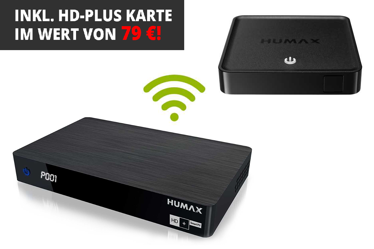 Bild zu Humax Digital HD FOX IP Connect Twin SAT-Receiver + Humax H1 Streamer für 169,99€