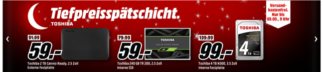 Bild zu MediaMarkt Tiefpreisspätschicht mit Angeboten von TOSHIBA