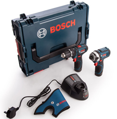 Bild zu Bosch Blue 12V Akku-Schlagbohrschrauber + Akku-Drehschlagschrauber (2x 2,0 Ah Li-Ion, Koffer) für 178,90€ inkl. Versand (Vergleich: 225€)