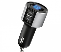 Bild zu KFZ USB Ladegerät inkl. FM Transmitter + Freisprechfunktion für 5,67€