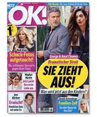 Bild zu 3 Monate (13 Ausgaben) der Zeitschrift “OK!” für 29,90€ + 30€ BestChoice Gutschein als Prämie