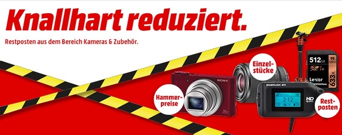 Bild zu MediaMarkt: Restposten knallhart reduziert, z.B. Action-Cam Rollei 416 für 60€