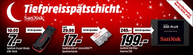 Bild zu Media Markt Tiefpreisspätschicht mit Angeboten von SanDisk