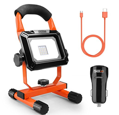 Bild zu Tacklife Akku-Baustrahler (750 Lumen, 4 Leuchtmodi inkl. 1,5 m USB-Kabel + Kfz-Ladegerät) für 18,99€