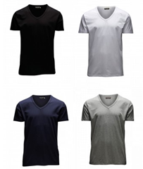 Bild zu Jack & Jones Herren T-Shirt O-Neck & V-Neck 4er Pack für 27,85€