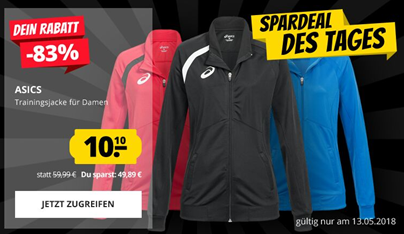 Bild zu Asics Damen Trainingsjacke für 10,10€ zzgl. 3,95€ Versand